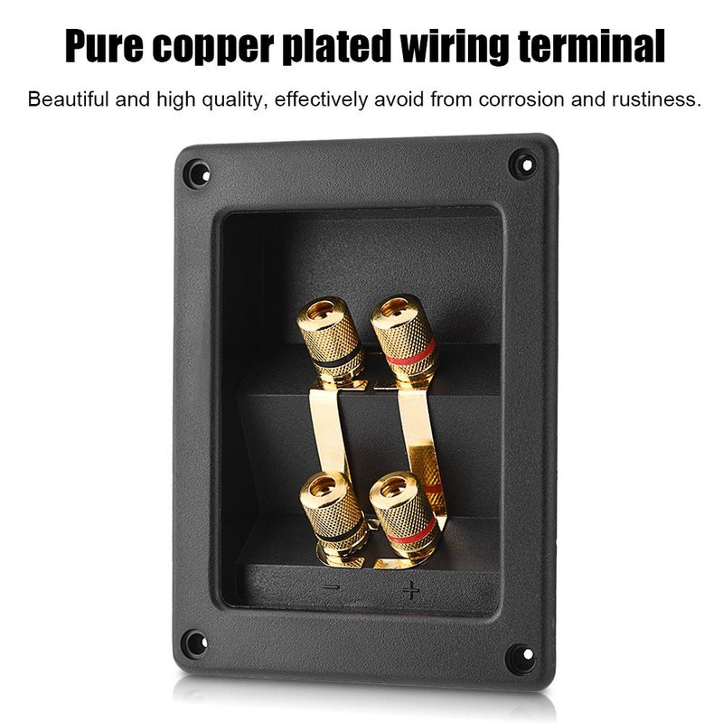 ZERONE 4-Way Speaker Box Terminal, 4 Copper Binding Post Terminal Cable Connector Speaker Box Subwoofer Plug - Image 4